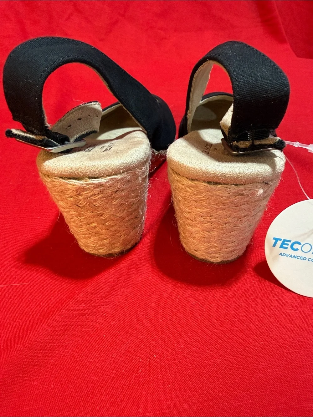 Croft & BarrowBlack Slingback Espadrille Wedges